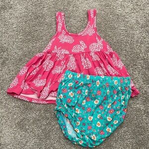 Posh Peanut Lana Bunnies Bummie Tank Set
